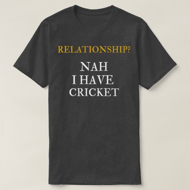 Camiseta Relación No, tengo cricket (Diseño del anverso)