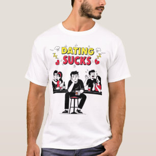 Camiseta Relacionable "Dating Sucks" Estilo De Historieta