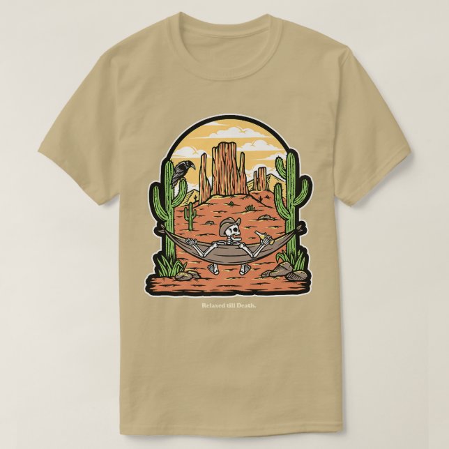 Camiseta Relacionado hasta el esqueleto de la muerte en una (Diseño del anverso)