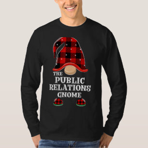 Camiseta Relaciones Públicas Gnome Buffalo Plaid Funny Chri