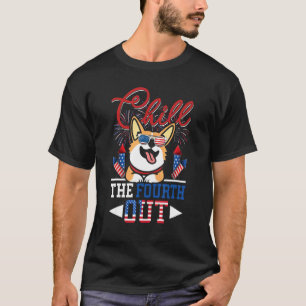 Camiseta Relaja El Cuarto Corgi Perro 4 De Julio