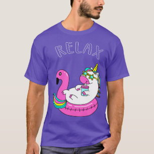 Camiseta Relajación de Unicornio divertida g en pool