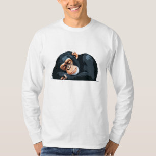 Camiseta Relajación del sueño animal agudo de Chimpancé