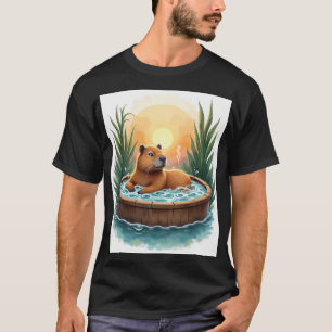Camiseta Relajación en Bañera de Capibara Vibraciones Zen D