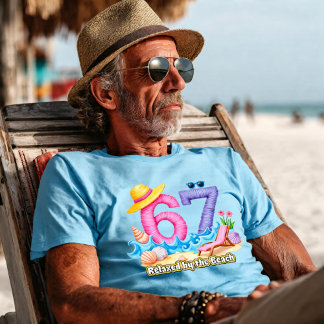 Camiseta Relajada por la Playa Jubilación 67