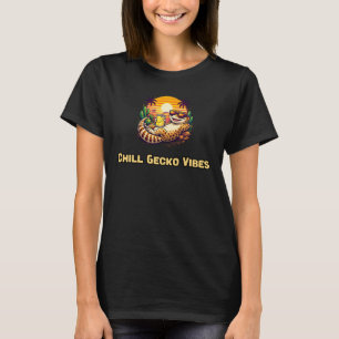 Camiseta Relajadas Vibraciones de Gecko Animal Diseño para