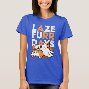 Camiseta Relajando el arte del gato - 'Días de furor perezo