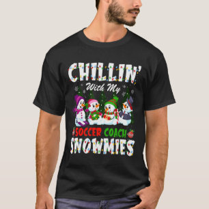 Camiseta Relajándome con mi entrenador de fútbol Snowmies N