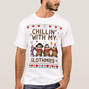 Camiseta Relajándome Con Mis Amiguitos Perezosos Funny Slot