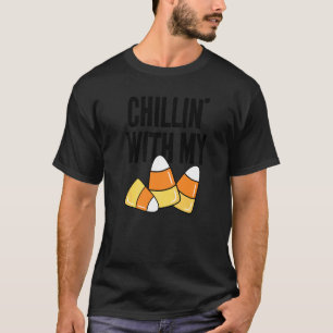 Camiseta Relajándome Con Mis Caramelos De Maíz Halloween Ch