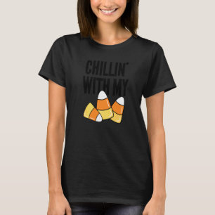 Camiseta Relajándome Con Mis Caramelos De Maíz Halloween Ch