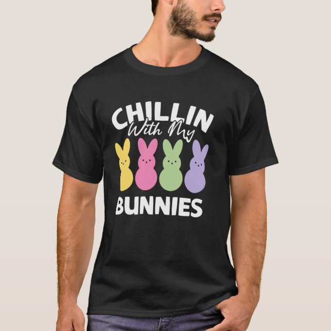 Camiseta Relajándome Con Mis Conejitos Caramelo De Conejo D (Anverso)