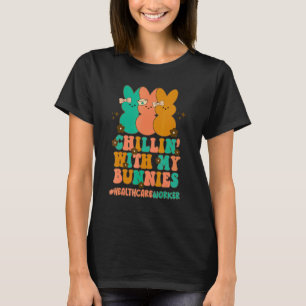 Camiseta Relajándome con mis conejos Trabajador sanitario E