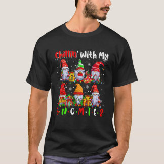 Camiseta Relajándome Con Mis Gnomitos Lindos Seis Luces De
