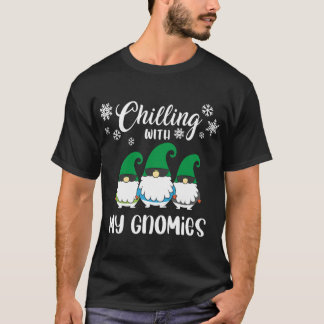 Camiseta Relajándome con mis gnomitos Navideños Gnomos dive