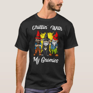 Camiseta Relajándome con mis gnomos Enanos de jardín Fantas