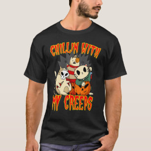 Camiseta Relajándome con mis horripilantes hermanos gatos