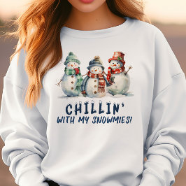 Camiseta Relajándome Con Mis Muñecos de Nieve