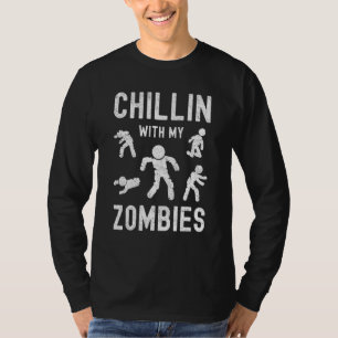 Camiseta Relajándome Con Mis Zombies  Zombie de Halloween 2