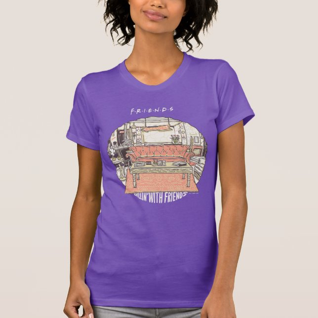 Camiseta Relajándose con FRIENDS™ Cartoon (Anverso)