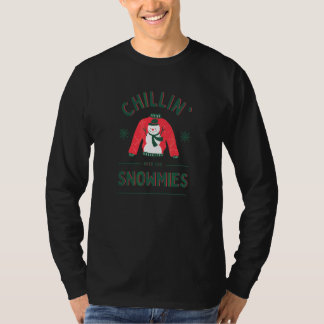 Camiseta Relajándose Con Los Amigos De La Nieve Navidades F