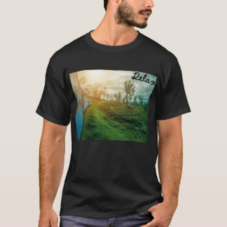 Camiseta Relajante viaje en tren escénico por paisaje monta