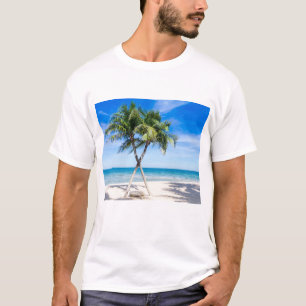 Camiseta Relajantes vistas al mar y palmeras en la playa
