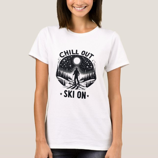 Camiseta Relajarse Esquí activado (Anverso)