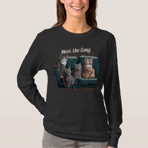 Camiseta relájate con los diseños de la pandilla del gato d