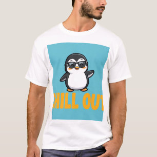 Camiseta Relájate Funny Penguin Amante de Animales Adorable