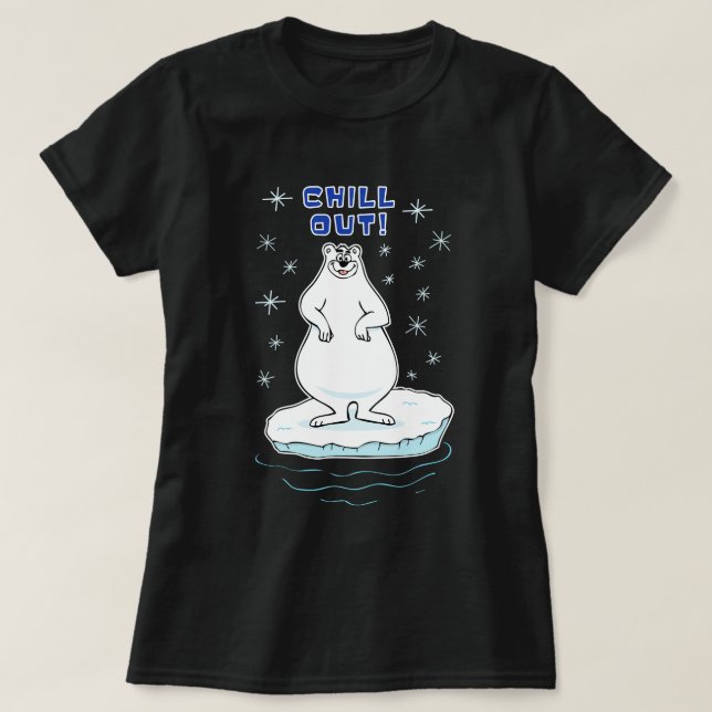 Camiseta ¡Relájate! Oso Polar (Diseño del anverso)