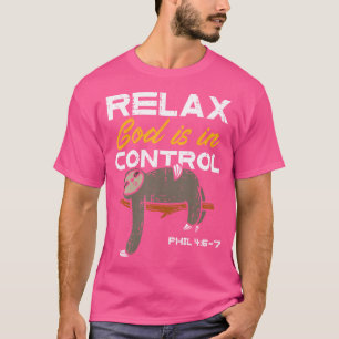 Camiseta Relájate Que Dios está en control Jesús Hombres Cr