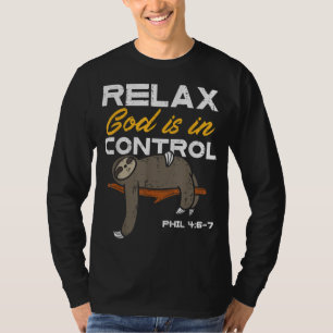 Camiseta Relájate Que Dios está en control Jesús Hombres Cr