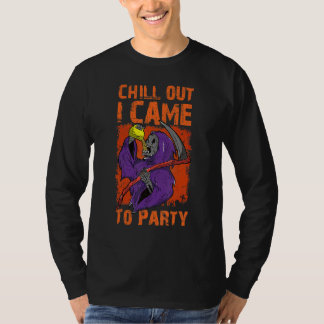 Camiseta Relájate Vine a la Fiesta Guadaña Retro Segador