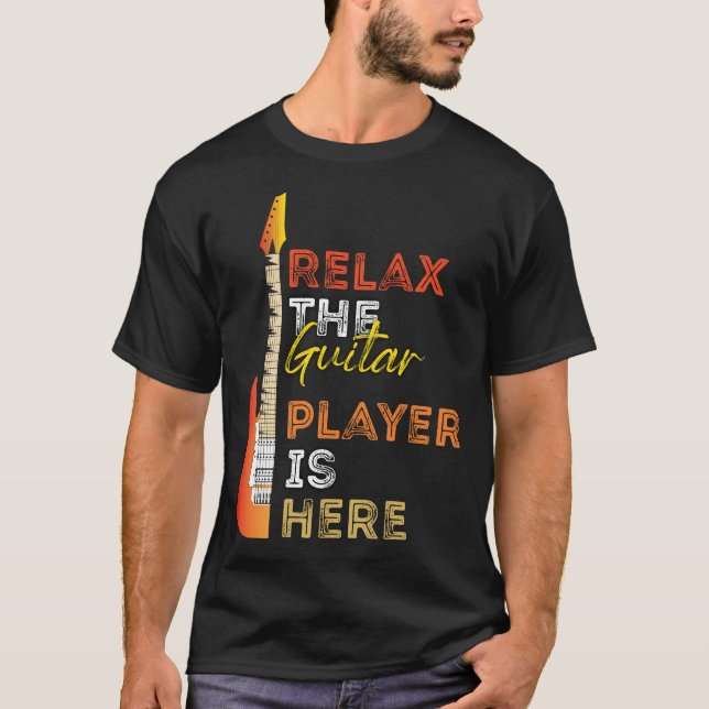 Camiseta Relájese Con El Jugador De Guitarra Aquí (Anverso)