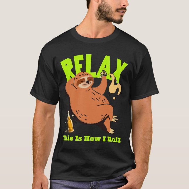 Camiseta Relájese con la divertida eslora para fumar (Anverso)
