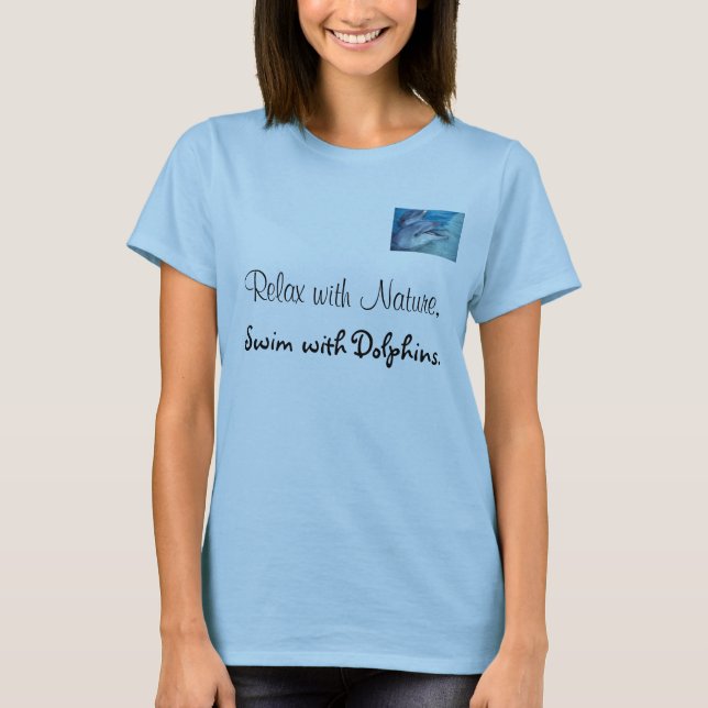 Camiseta Relájese con la naturaleza, nadada con los (Anverso)