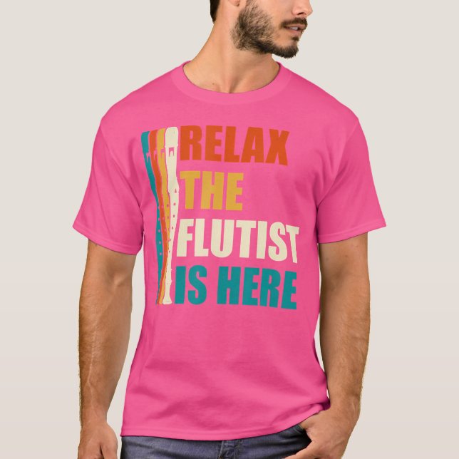 Camiseta Relájese En La Flauta. (Anverso)