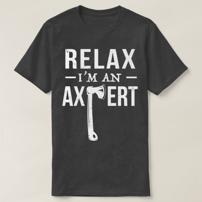 Camiseta Relájese Ix27M Un Juego De Ax Gracioso Axepert Gif (Diseño del anverso)