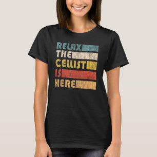 Camiseta Relájese y disfrute de la música Cello