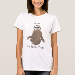 Camiseta Relájese y haga yoga en eslovaco