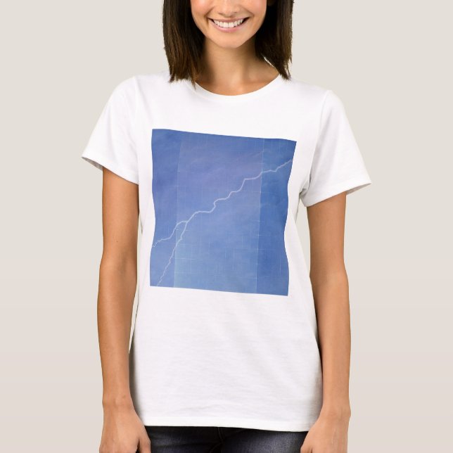 Camiseta Relámpago a través del edificio de cristal (Anverso)