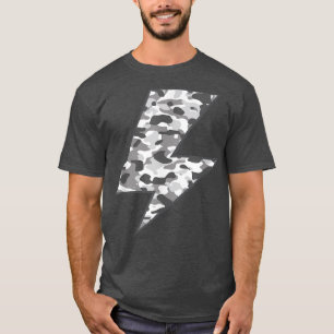 Camiseta Relámpago Bolt Black Camo Graphic Tee Gray Camoufl