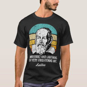 Camiseta relámpago de hunderbolt física filósofo Galileo a
