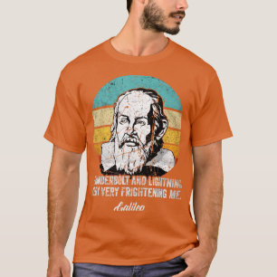 Camiseta relámpago de hunderbolt física filósofo Galileo a