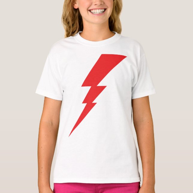 Camiseta Relámpago Rojo Destello (Anverso)