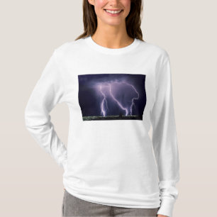 Camiseta Relámpago sobre el valle del lago Salado, Utah.