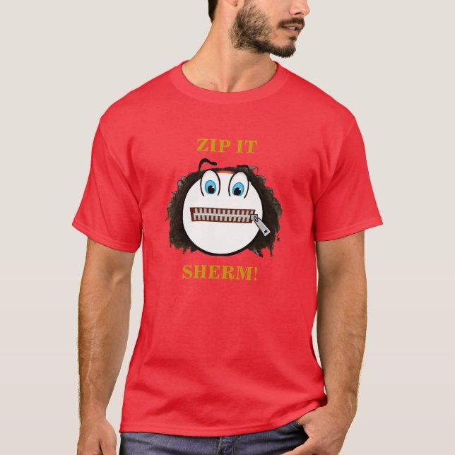 CAMISETA ¡RELAMPAGÚELO SHERM! (Anverso)