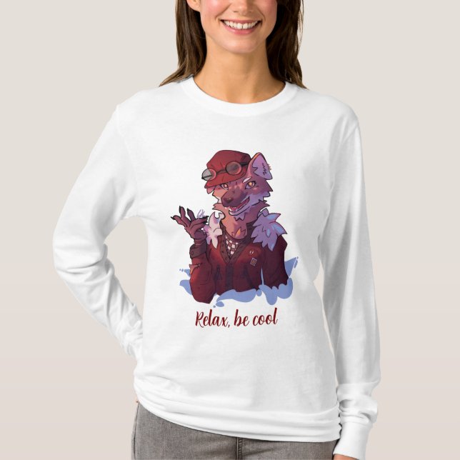 Camiseta Relax be cool, wolf (Anverso)