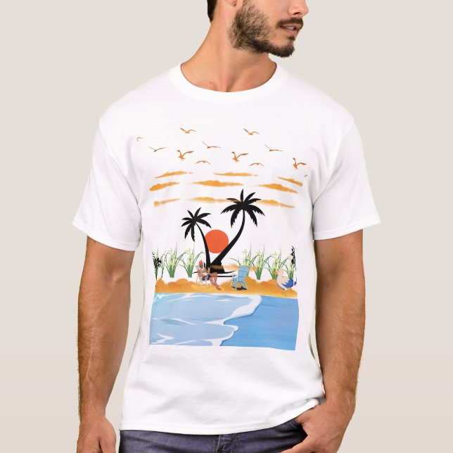 Camiseta Relax & Chill Summer Paradise Design (Anverso)